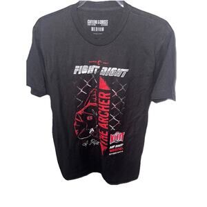 Caffeine and Curses The Archer Graphic T-Shirt Black Size M New With Tags